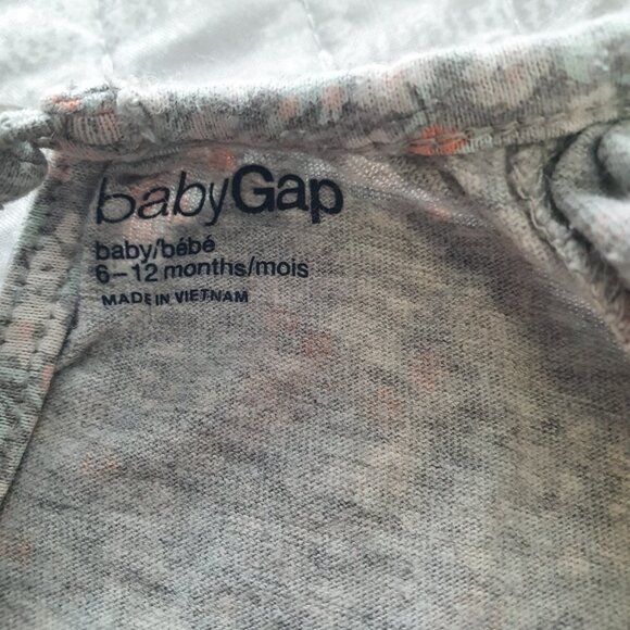 ⭐️4/$20⭐️ Baby Gap Dress Size 6-12 Months Gray Floral Summer - Picture 5 of 7